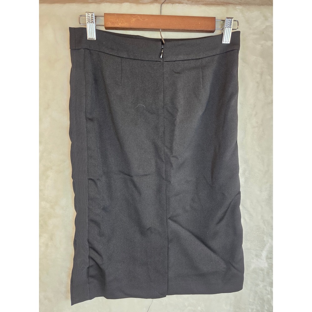 Tamar Black Pencil Skirt Womens Size 6 Midi Professional Workwear Career Stretch - Picture 2 of 7